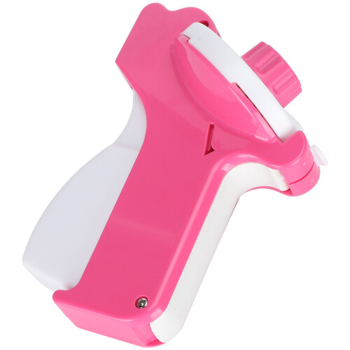 Embossing Label Maker Mini Manual Typewriter Tape Printer DIY Pink 1