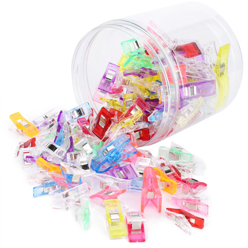100Pcs Quilting Clips DIY PatchWork Colorful Plastic Sewing Tools