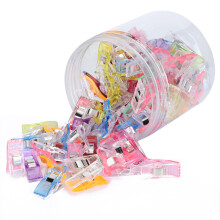 100Pcs Hemming Clips Patchwork Sewing Flat Head Plastic Clips