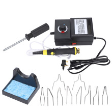 (UK Plug 220V) Woodburner Adjustable Temp Pyrography Set 220V UK Plug