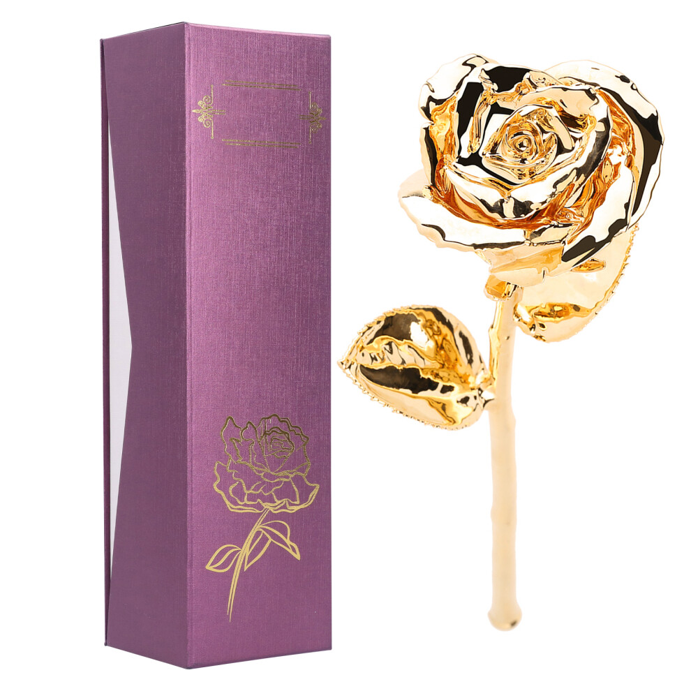 24K Gold Plated Rose Double Seventh Day Decoration-image-OPC-PMFV5Z8-NEW