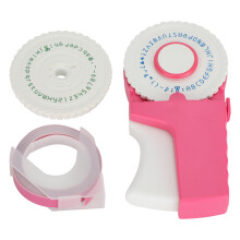 Manual Typewriter Embosser DIY Office Supplies Pink E-303