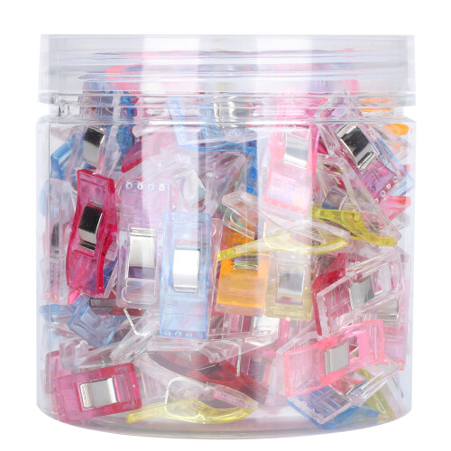 100Pcs Hemming Clips Patchwork Sewing Flat Head Plastic Clips 1