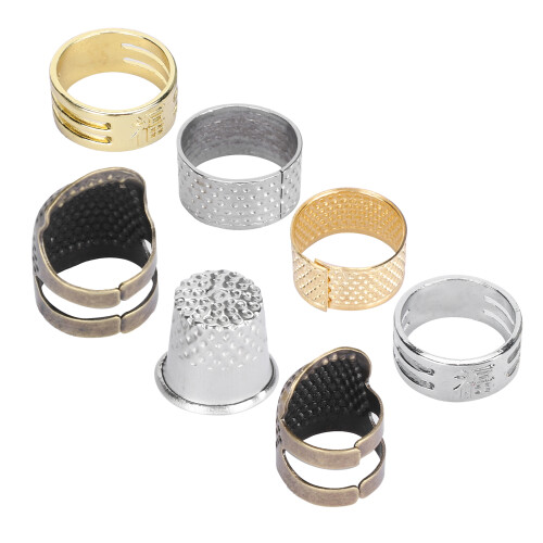 7Pcs Brass Sewing Thimble Ring Finger Protector 2