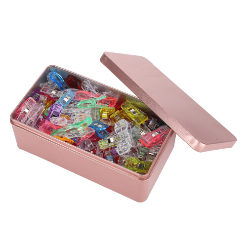 100Pcs Assorted Color Plastic Sewing Clips Hemming PatchWork Safety 2