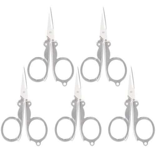 5PCs Foldable Mini Scissors Portable Paper Cutting Tool