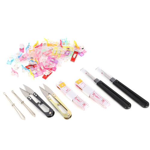 Multipurpose Sewing Set Clips Seam Remover Thread Tape Measure 2