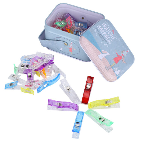65Pcs Sewing Clips Plastic Assorted Colors Hemming PatchWork Long Tail 1