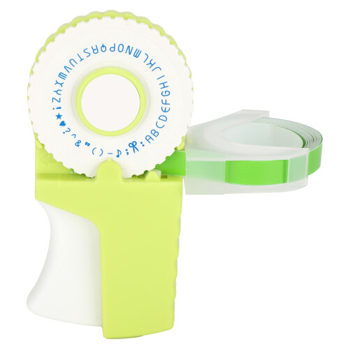Manual Embosser Typewriter Handheld DIY Label Maker Green 2