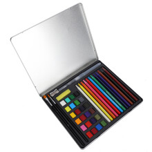 42Pcs Watercolor Paint Set Water Soluble Pencil Art Supplies