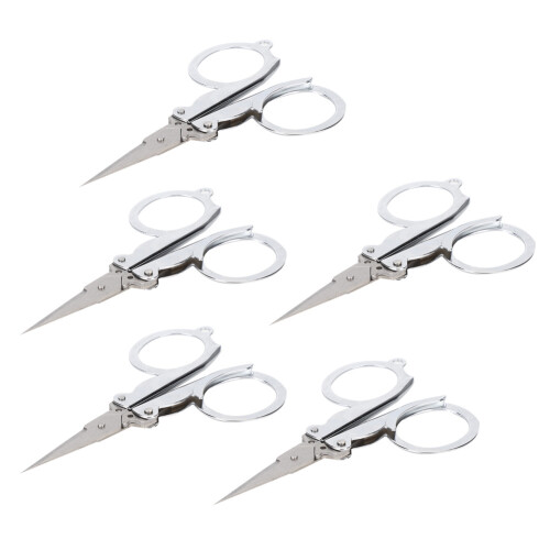 5PCs Foldable Mini Scissors Portable Paper Cutting Tool 2