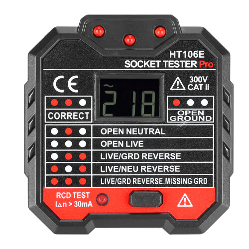 Socket Tester Digital Display Portable Plug Detector 2