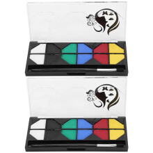 2 Set Face Paint Kit 6 Colors Water Based Body Painting Tools