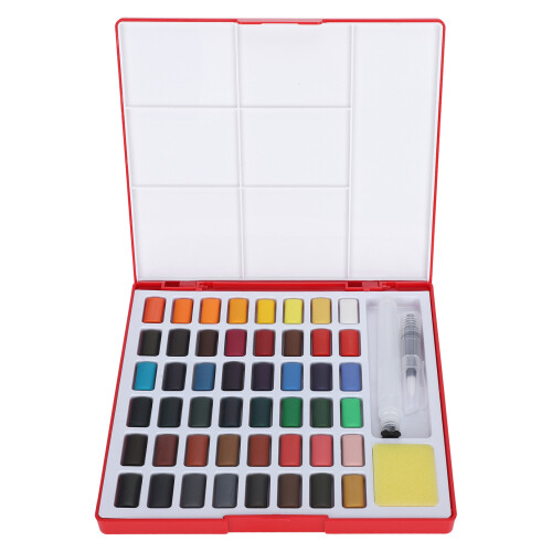Solid Watercolor Paint 48 Color Portable Gouache Art Student Set 2