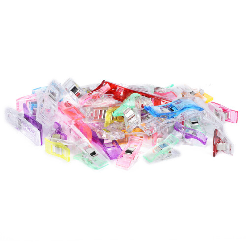 50Pcs Plastic Sewing Clips Assorted Color Hemming Clamps 1