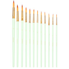 12Pcs Artist Paint Brushes Nylon Watercolor Oil Painting Supplies