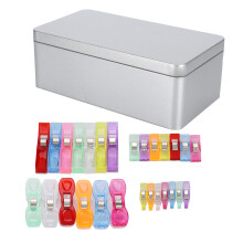 100Pcs Sewing Clips Plastic Assorted Color Hemming Knitting Clamp