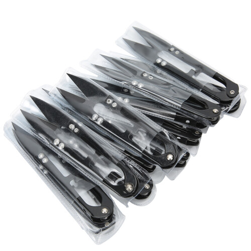 12Pcs Spring Yarn Scissors UShaped High Carbon Steel DIY Thread Cutter 1