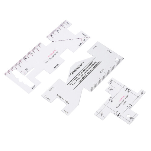 3Pcs Quilting Seam Ruler Templates Gauge Sewing Tools 1