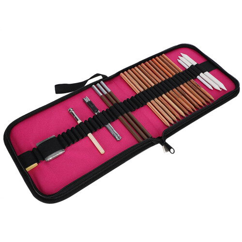 Sketch Pencil Set with Charcoal Eraser Case 1