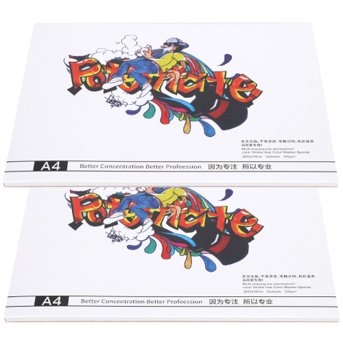 2Pcs A4 PlasticBound Marker Pad Painting Tools 2