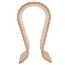 (Burlywood) Wooden Headset Hanger Rack Earphone Stand Holder Desktop Burlywood