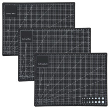 3Pcs A4 Black Cutting Mat Model Cut Pad Stamp Engraving Board