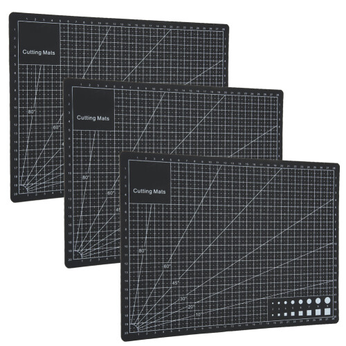 3Pcs A4 Black Cutting Mat Model Cut Pad Stamp Engraving Board 1