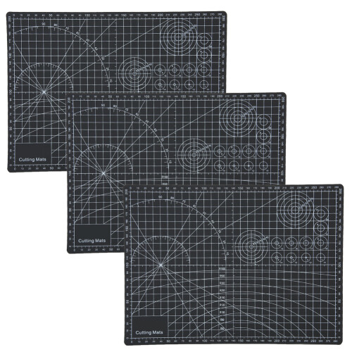 3Pcs A4 Black Cutting Mat Model Cut Pad Stamp Engraving Board 2