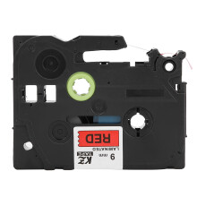 (Kze-721 Black Letter on Red Base) 9mm Black Red Label Tape TZe-421 TZE-621 TZE-721 PT E100b E300