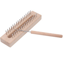 Rectangular Knitting Loom Hand Wooden Weaving Machine with Elbow Hook