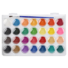28 Colors Solid Pigment Paints Portable Watercolor Gouache Set