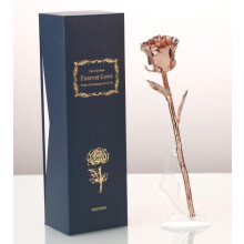 24K Gold Foil Trim Rose Gift for Her Gold Silver Rose Gold Plating