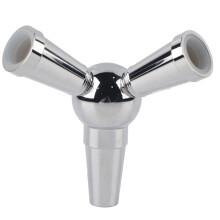 Hookah Hose Splitter 1 to 2 Silver