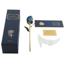 Blue Rose Dipped in Gold 24K Gold Plating Rose