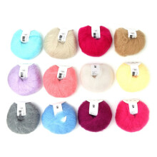 Soft Mohair Pashm Angora Wool Yarn (12 colors)