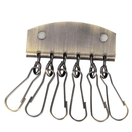 Key Row Wallet Hardware 6 Hooks Clasp Clip Bronze