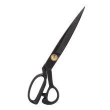 Retro Black Steel Clothes Leather Scissors HC-12in
