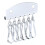 Key Row Wallet Hardware 6 Hooks Clasp Clip Silver 1