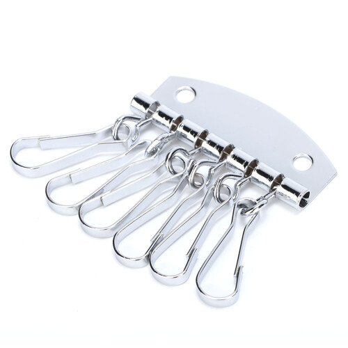 Key Row Wallet Hardware 6 Hooks Clasp Clip Silver 1