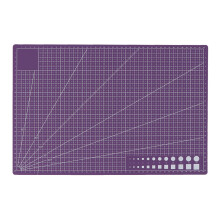 A3 Double Side PVC Cutting Mat Self Healing Grid Purple