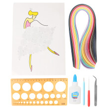 Paper Quilling Set Ruler Tweezer Glue Awl DIY Paper Crafts Tool