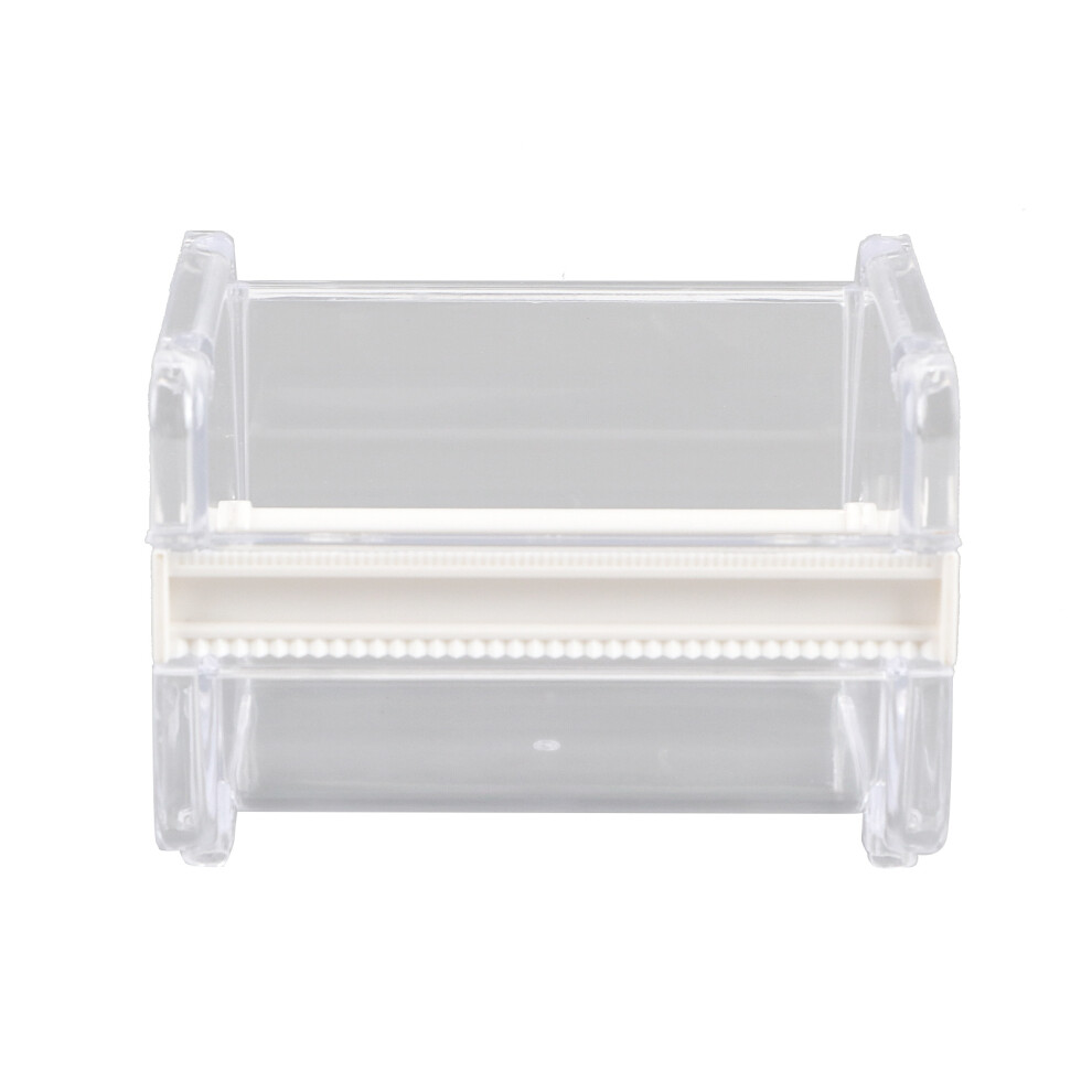 Transparent Adhesive Tape Dispenser With Cutter White 585383753540