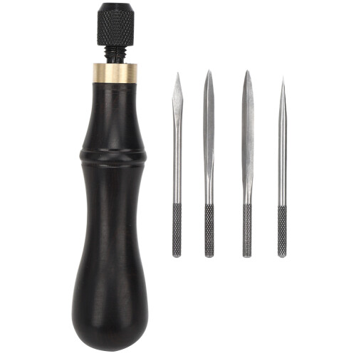 4 in 1 Stitching Awl Kit Ebony Handle DIY Sewing Tool 2