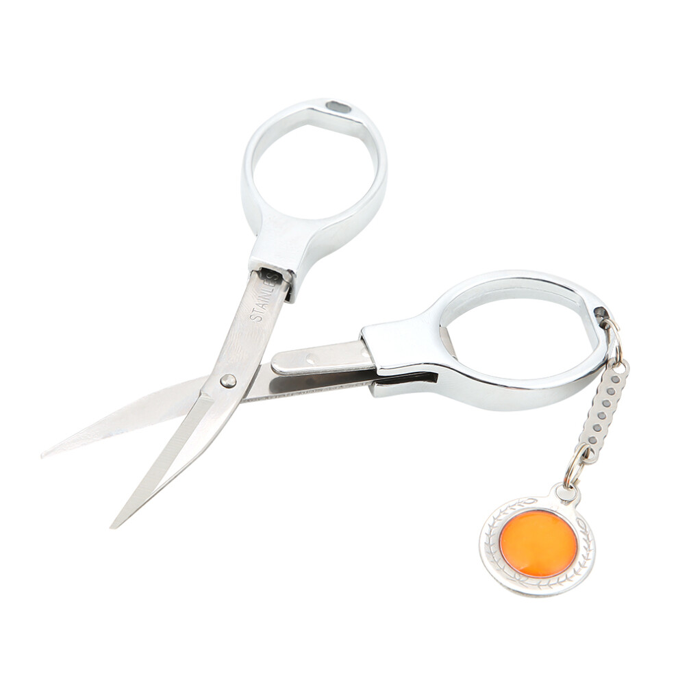 Stainless Steel Pocket Folding Scissors Key Chain Fishing Cutter 585383755131