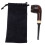 Handmade 3-Ring Wood Bruyere Straight Stem Pipe with Filter 1