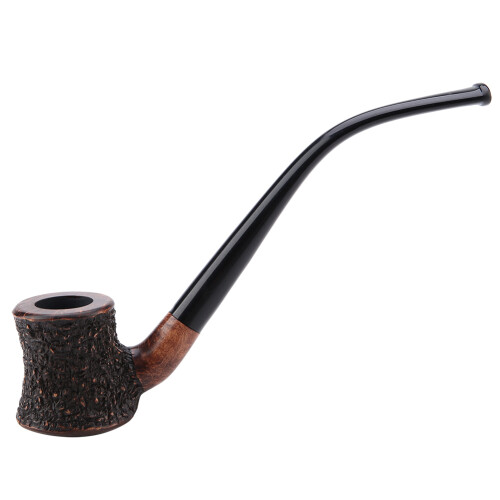 3mm Handmade Iron Core Bruyere Wood Pipe Long Handle Portable 1