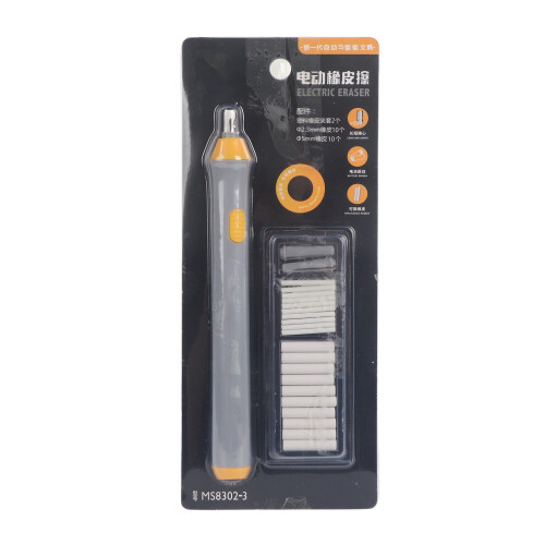 Tenwin Electric Automatic Pencil Eraser with 22 Refills (Gray)