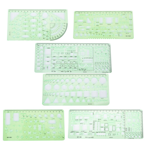 Multifunctional Drawing Template Ruler DIY Painting Hollow Kit #3 1