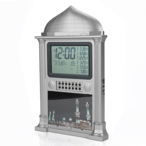 Plastic Islamic Prayer Digital Clock Wall Clock (Grey) 1
